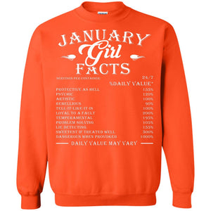 January Girl Facts Facts T-shirtG180 Gildan Crewneck Pullover Sweatshirt 8 oz.