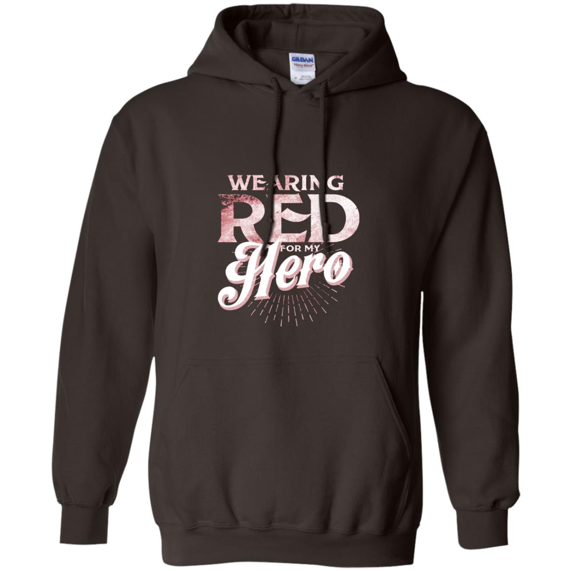 Wearing Red For My Hero Proud Us Army Shirt Dark Chocolate