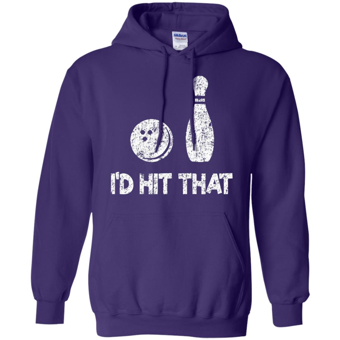 Funny Bowling Lover T-shirt T-shirt I_d Hit That Purple