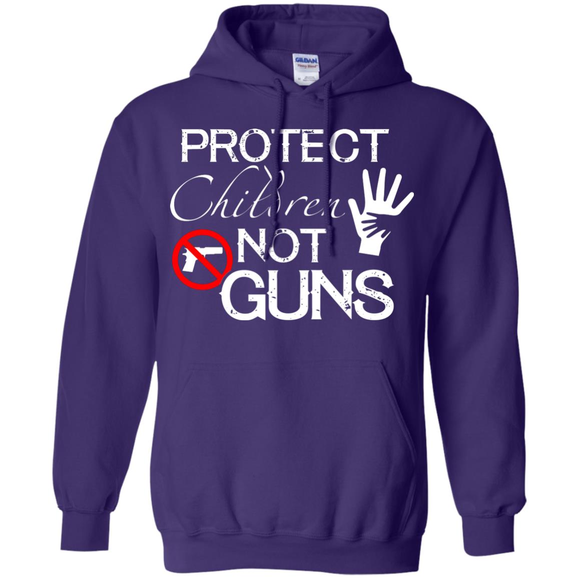 Anti Gun T-shirt Protect Children Not Gun Purple