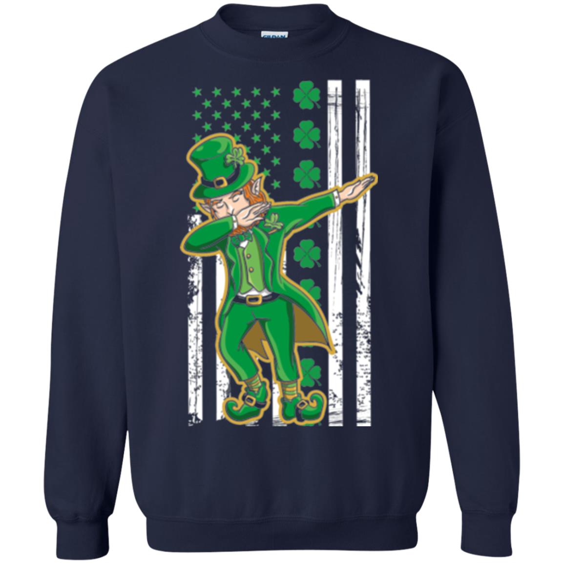 Dabbing Leprechaun St. Patrick's Day T-shirt Navy