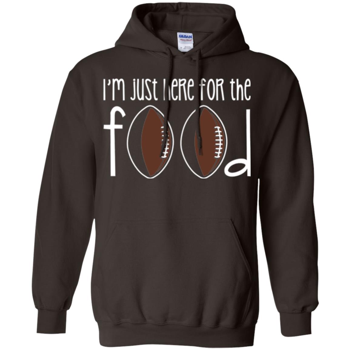 Football Lover T-shirt I_m Just Here For The Food Dark Chocolate