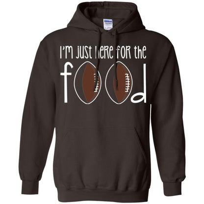 Football Lover T-shirt I_m Just Here For The Food Dark Chocolate