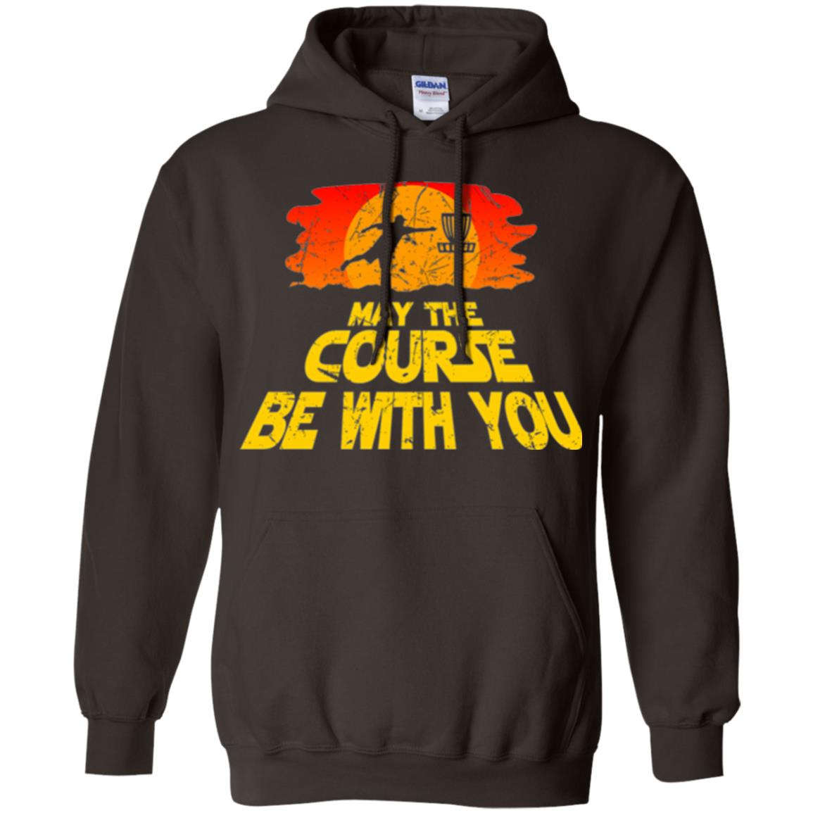 Disc Golf T-shirt May The Course Be With You Dark Chocolate