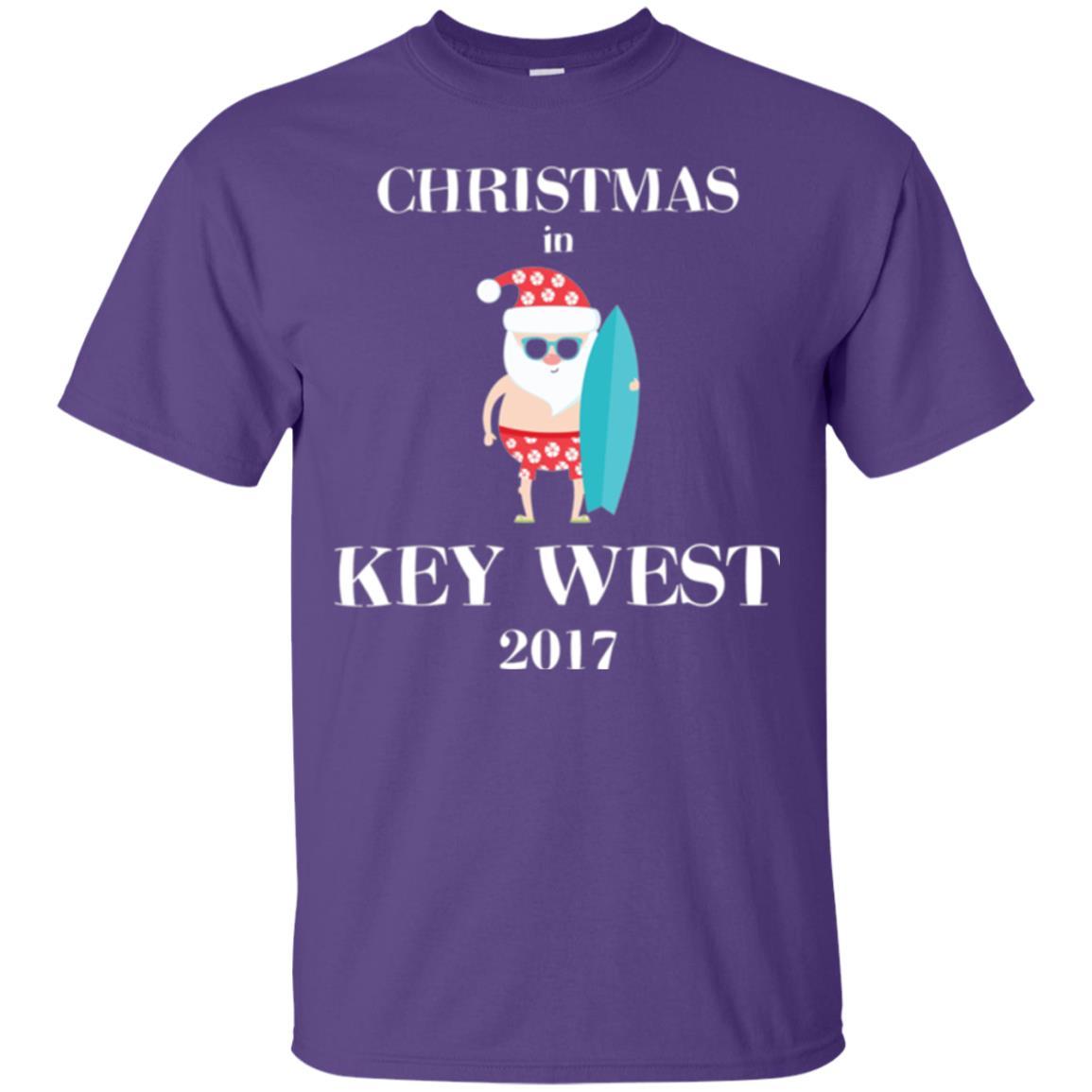 Family Vacation T-shirt Christmas In Key West 2017 Purple