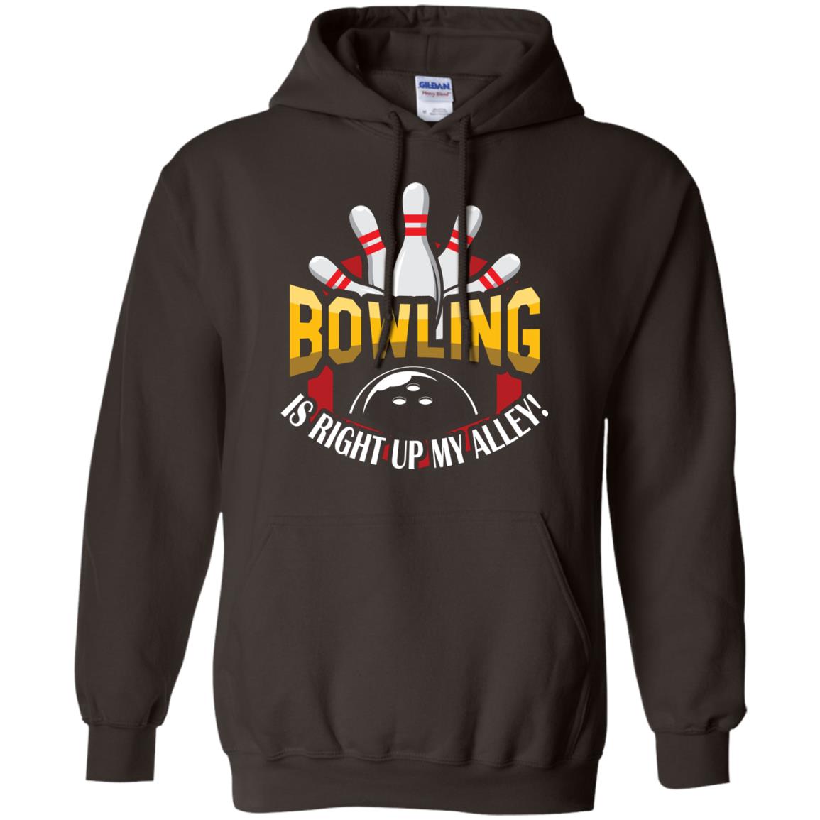 Bowler T-shirt Bowling Is Right Up My Alley Dark Chocolate