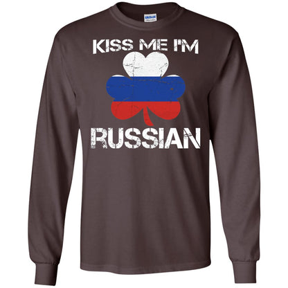 Kiss Me Russian Distressed St. Patrick_s Day 2018 T-shirt Dark Chocolate