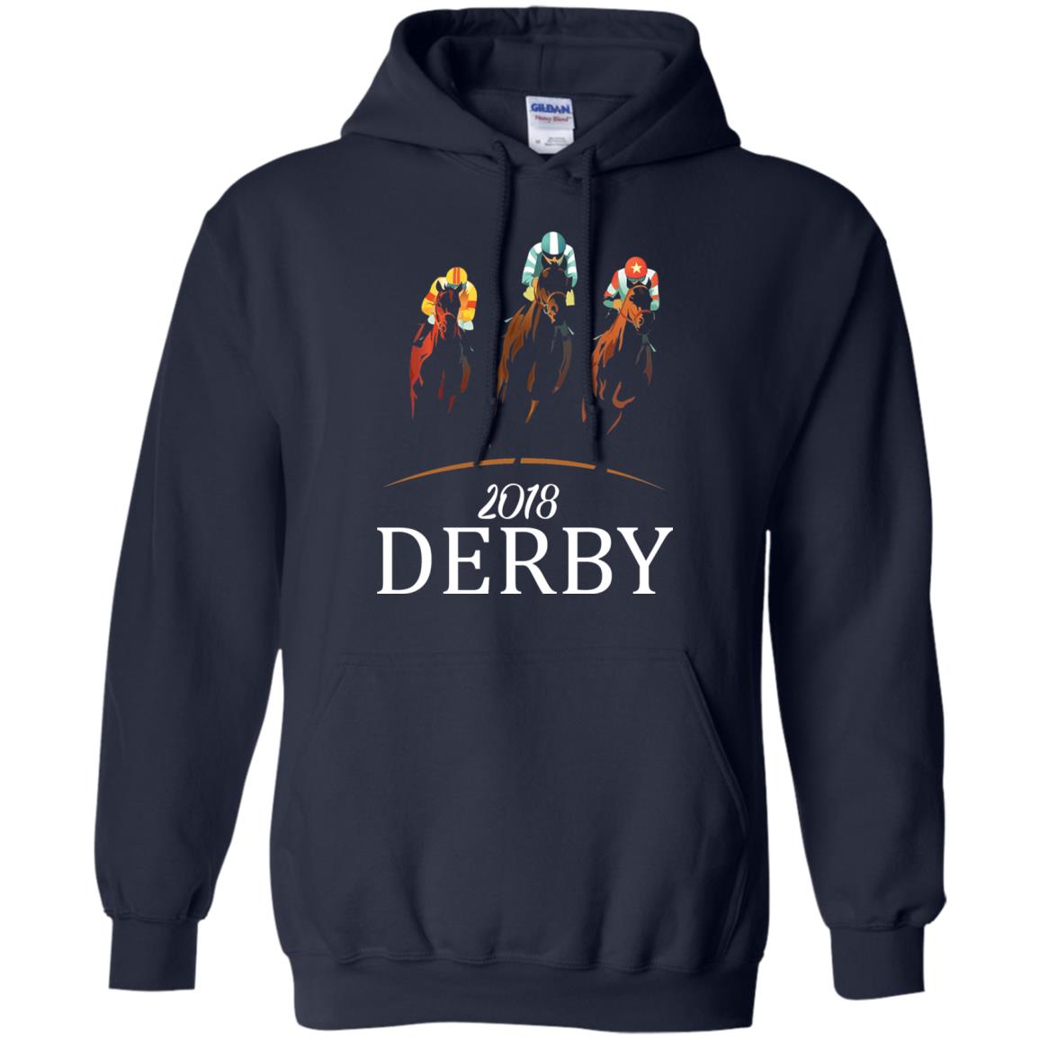 Derby 2018 Jockey Horse Racing T-shirt Navy