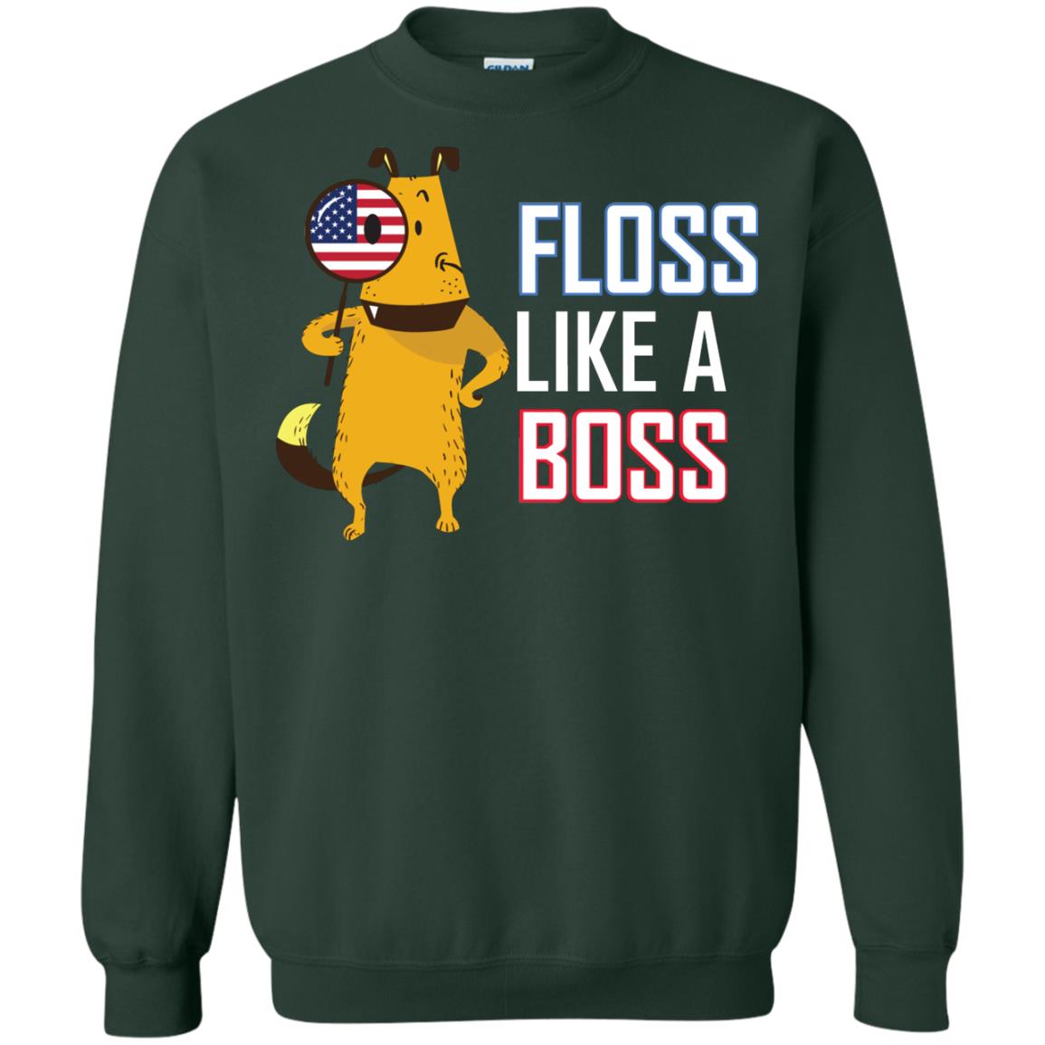 Floss Like A Boss Dog Shirt Forest Green
