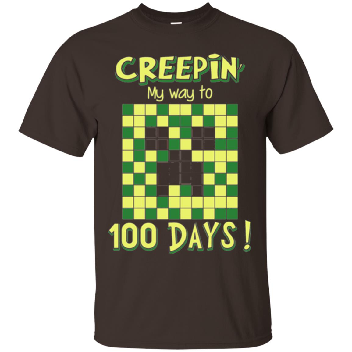 Teacher T-shirt Creepin My Way To 100 Days Dark Chocolate