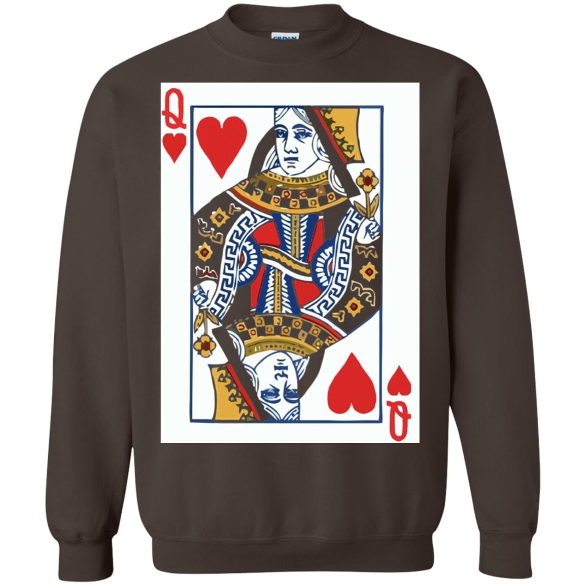 Valentines Day T-shirt Queen Of Hearts Cards Couple Dark Chocolate