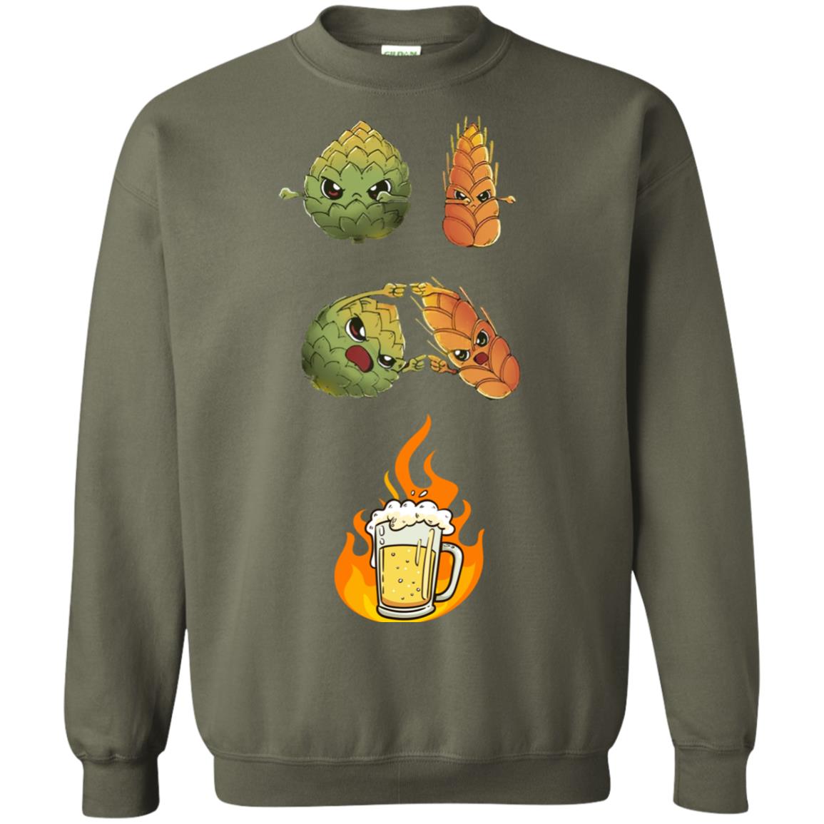 Beer Lover T-shirt Beer Fusion Military Green