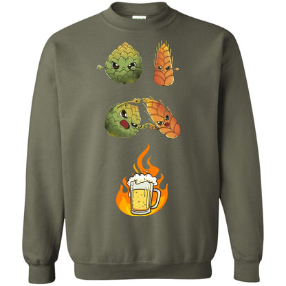 Beer Lover T-shirt Beer Fusion Military Green