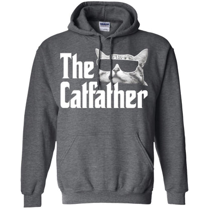 Funny Gift Shirt For Cat Daddy The Catfather T-shirt Dark Heather