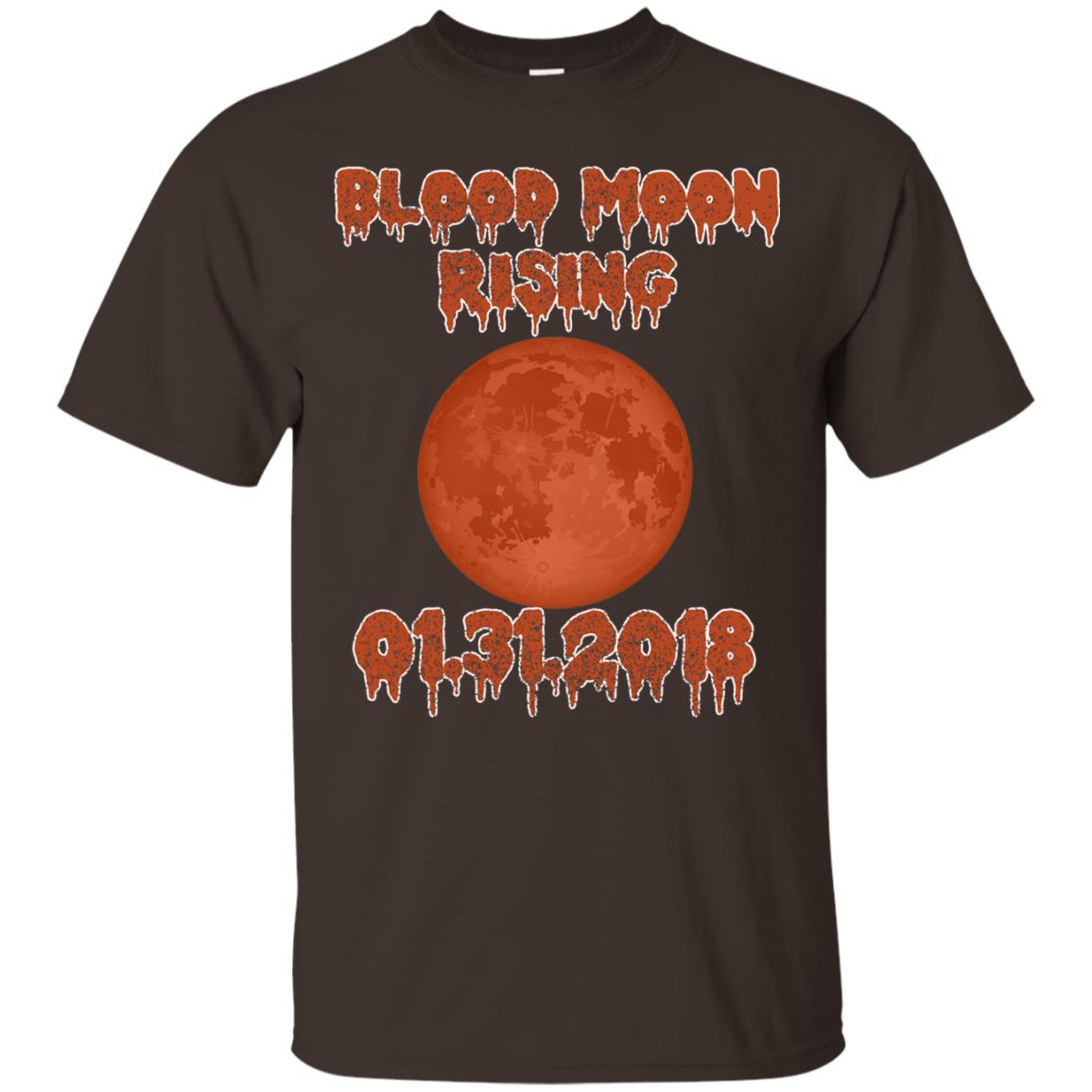 Blood Moon Rising Total Lunar Eclipse T-shirt Funny Lunar Eclipse Dark Chocolate