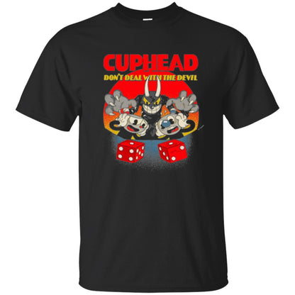 Gamer T-shirt Cuphead Don_t Deal With The Devil Black