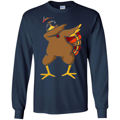 Thanksgiving T-shirt Dabbing Turkey Navy