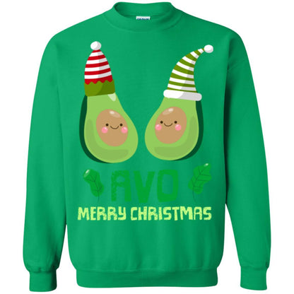 Avocado Merry Christmas T-shirt Irish Green