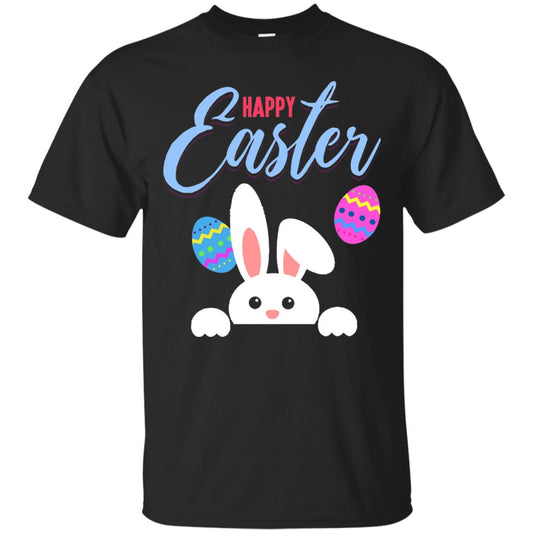 Emoji Bunny Egg Happy Easter Shirt Black