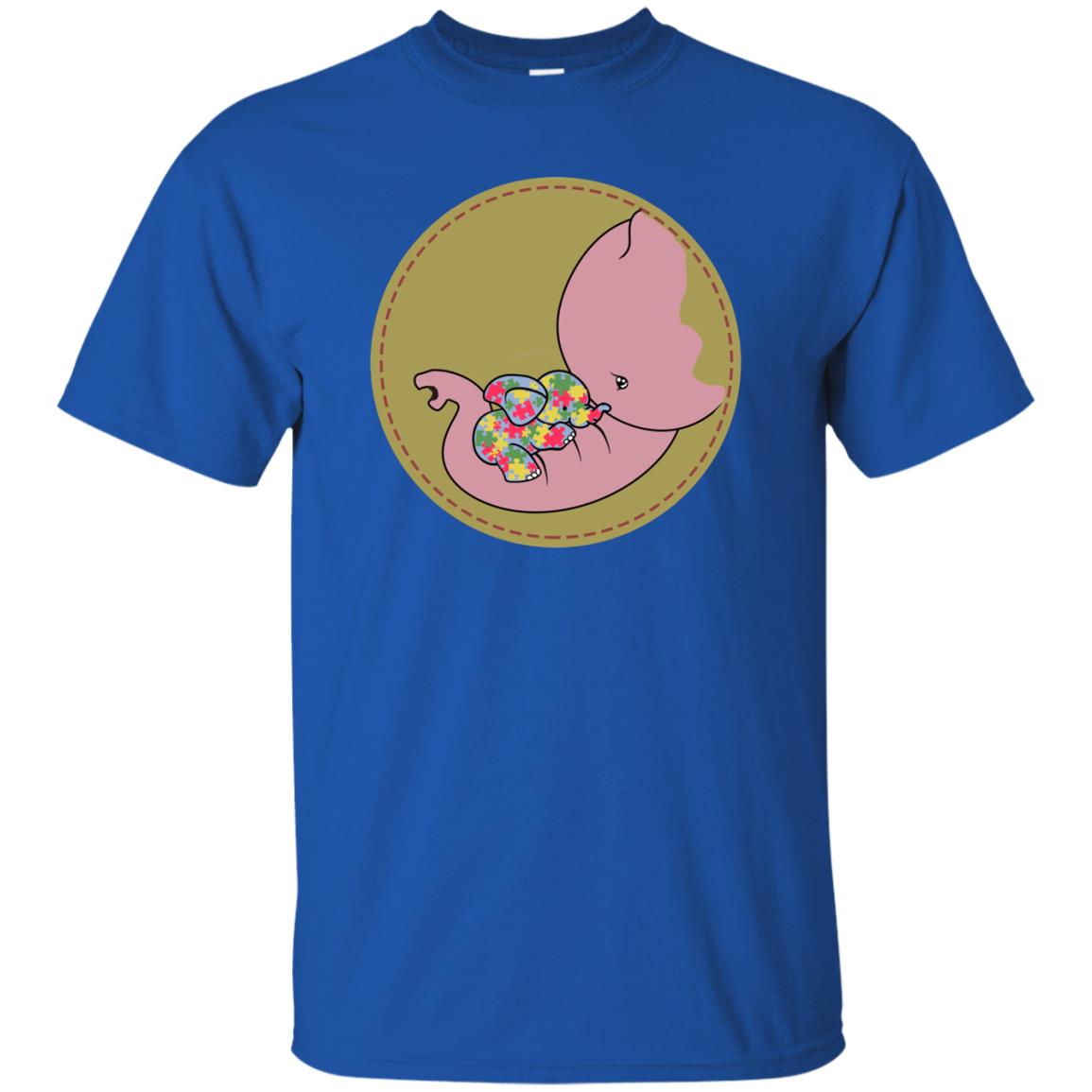 Elephant Mom And Baby Autism Awareness Shirt Royal