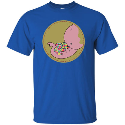 Elephant Mom And Baby Autism Awareness Shirt Royal