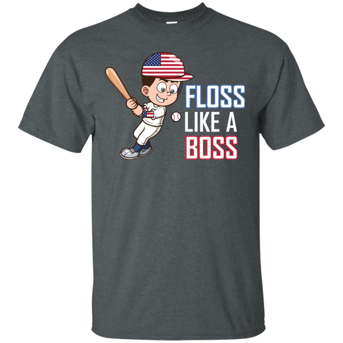 Floss Like A Boss Shirt For Baseball Players Dark Heather