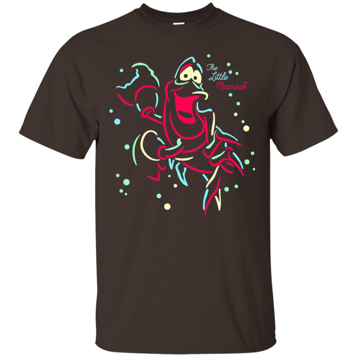 Disney Little Mermaid Neon Sebastian Graphic T-shirt Dark Chocolate