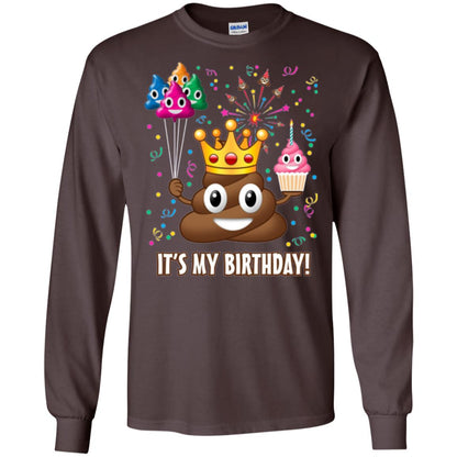 Poop Emoji T-shirt It_s My Birthday Dark Chocolate