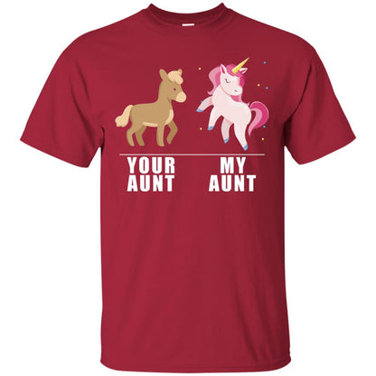 Your Aunt My Aunt Unicorn T-shirt Cardinal