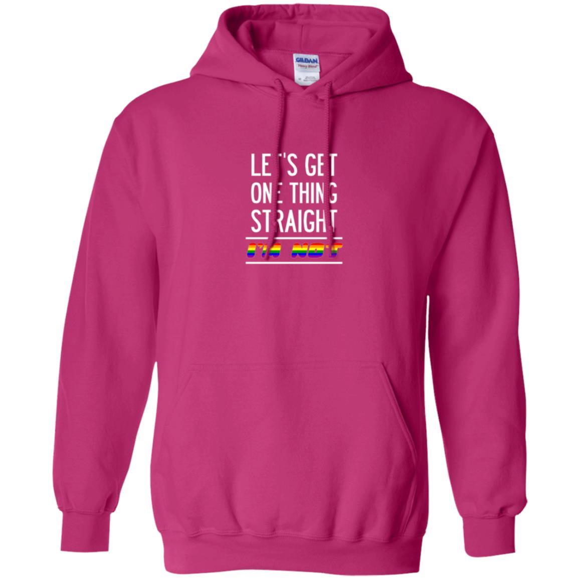 Lgbt T-shirt Let's Get One Thing Straight I'm Not Heliconia
