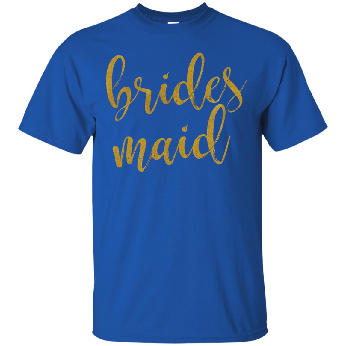 Bridesmaid Gold Glitter Bridal Shower T-shirt Royal