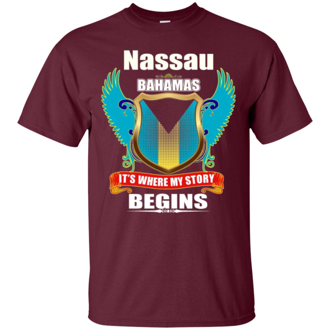 Bahamian T-shirt Nassau Bahamas T-shirt Maroon