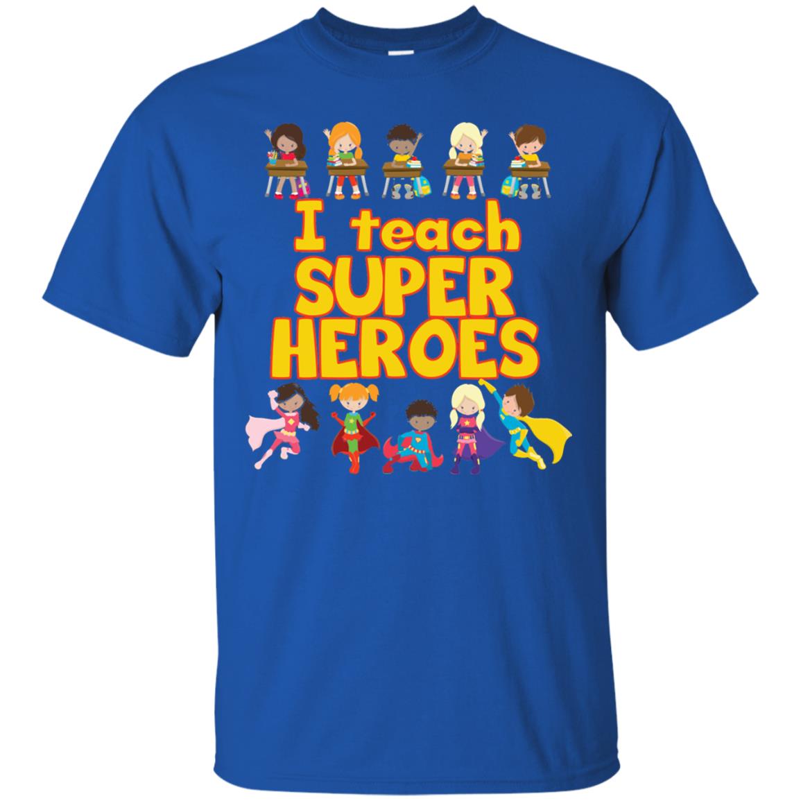 I Teach Super Heroes Comic Book Hero Teacher Tshirt Royal