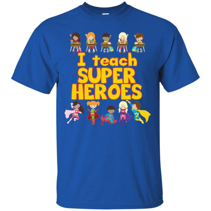 I Teach Super Heroes Comic Book Hero Teacher Tshirt Royal