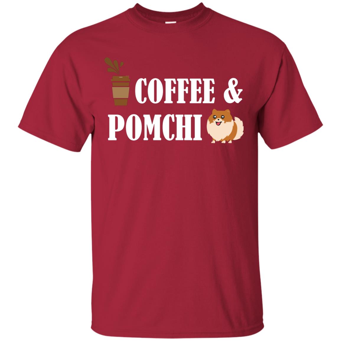 Coffee And Pomchi Lover Shirt Cardinal