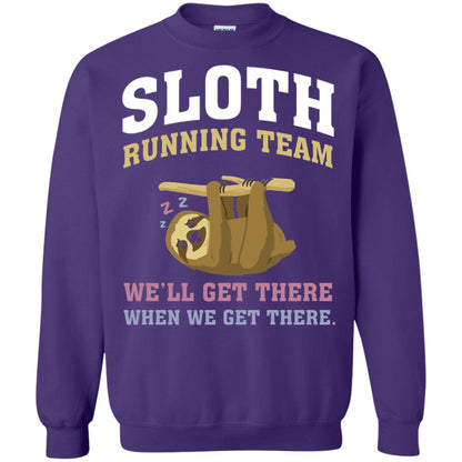Sloth Running Team We Will Get There When We Get There Purple