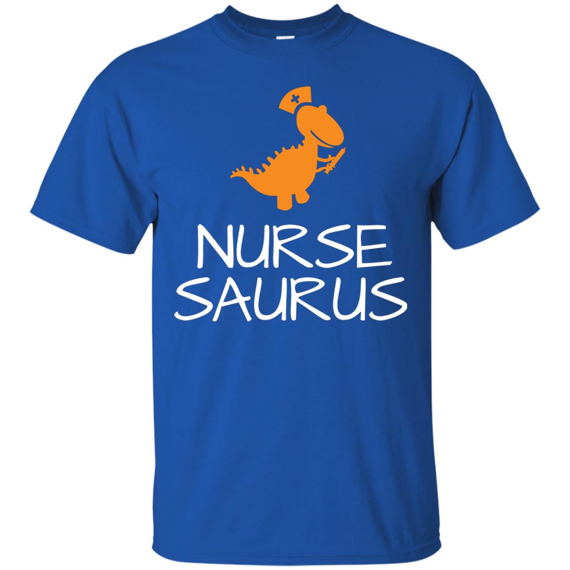 Nurse Saurus Dinosaur Nurse Cap T-shirt Royal