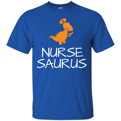 Nurse Saurus Dinosaur Nurse Cap T-shirt Royal
