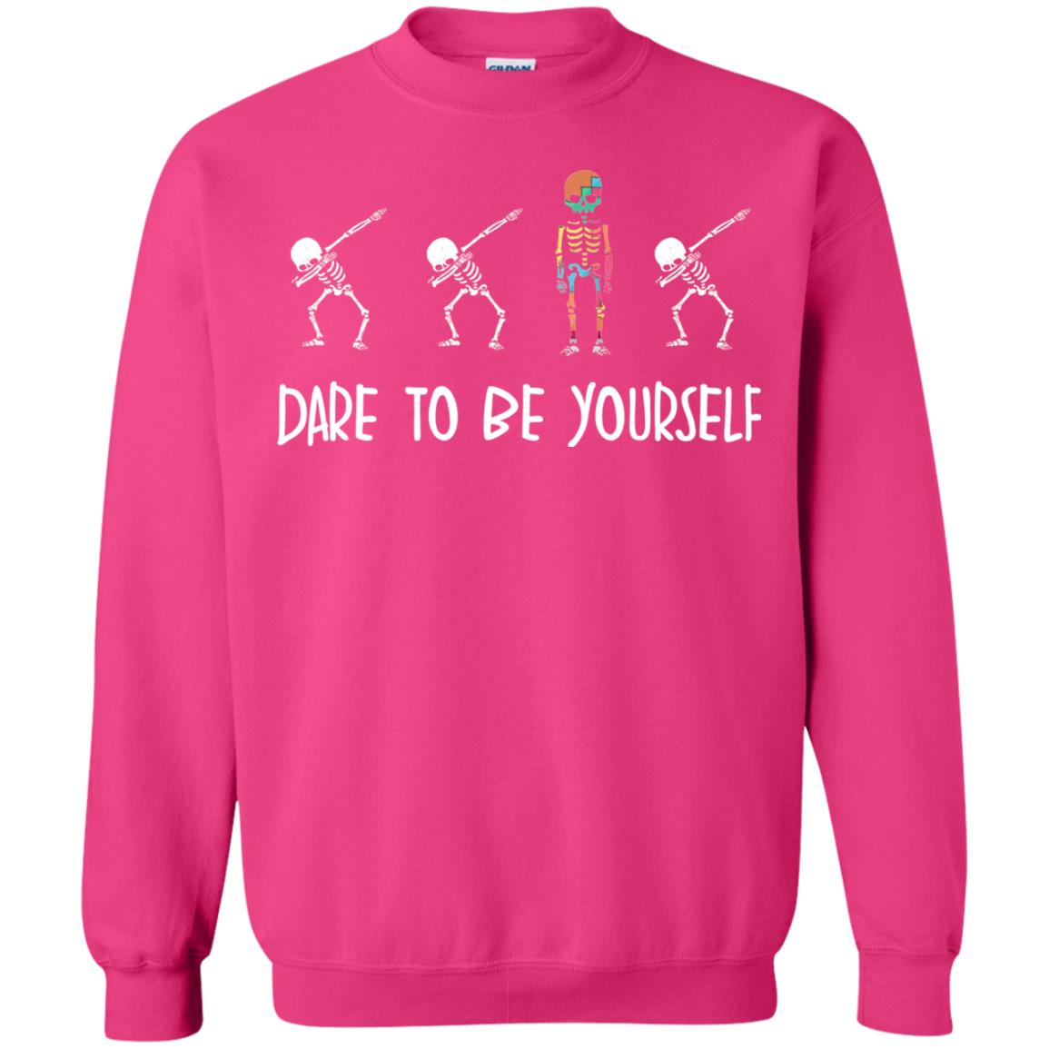 Dare To Be Yourself Autism Awareness T-shirt Heliconia