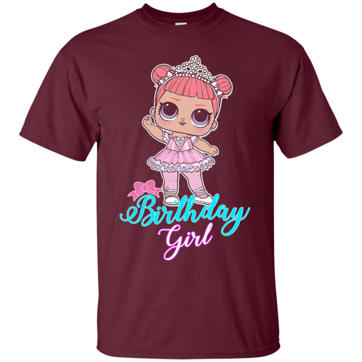 Doll Birthday Girl #squadgoals T-shirt Maroon