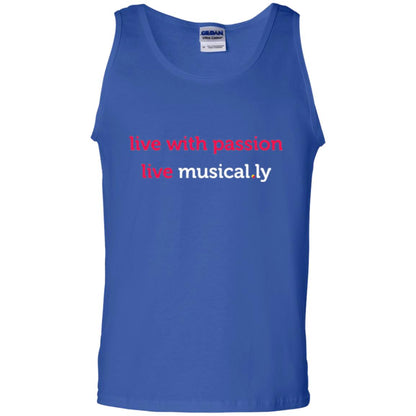 Music Lover T-shirt Live With Passion Live Musical.ly Royal