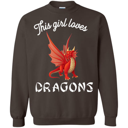 Dragon Lover T-shirt This Girl Loves Dragonst-shirt Dark Chocolate