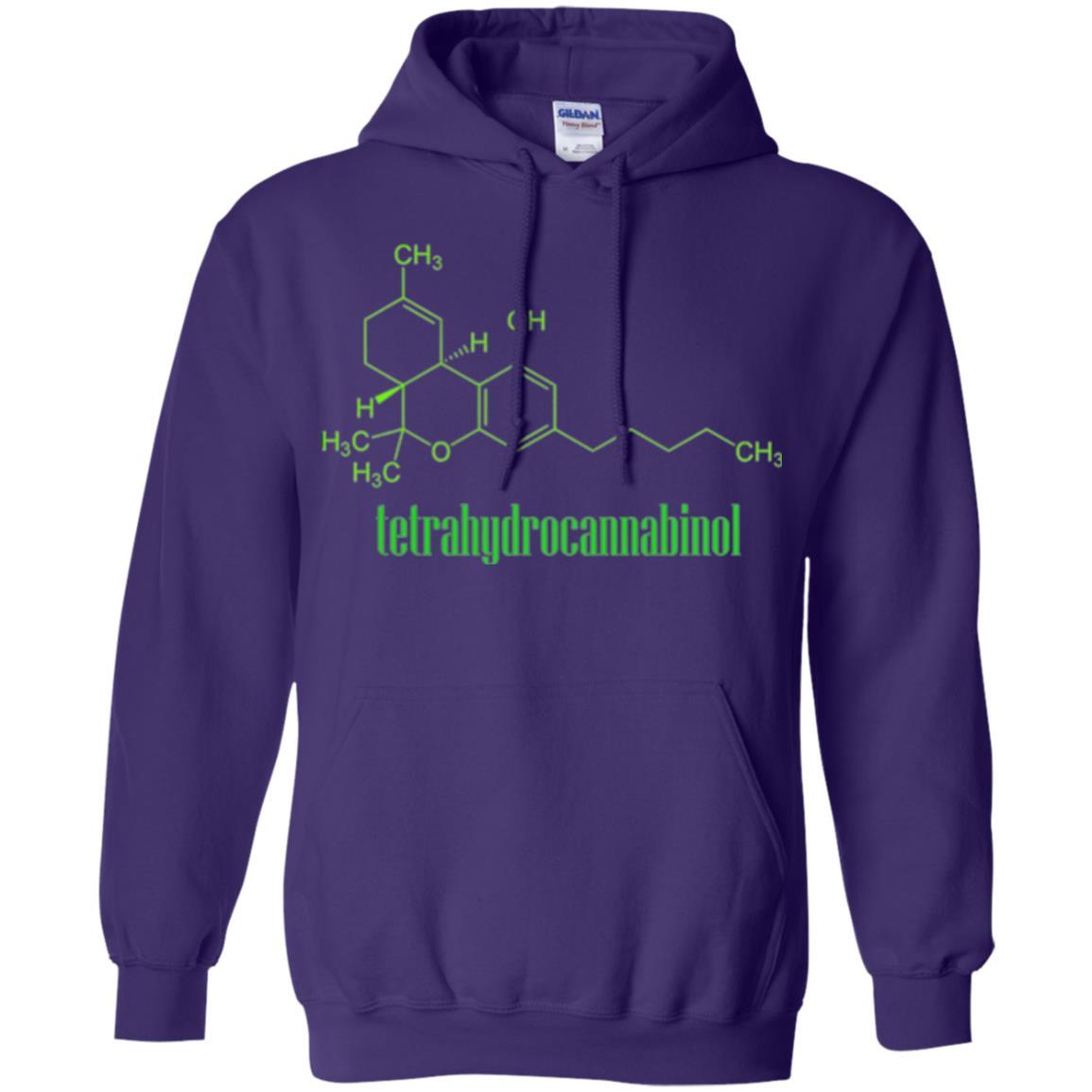 Canabis Molecule T-shirt Tetrahydrocannabinol Thc Purple