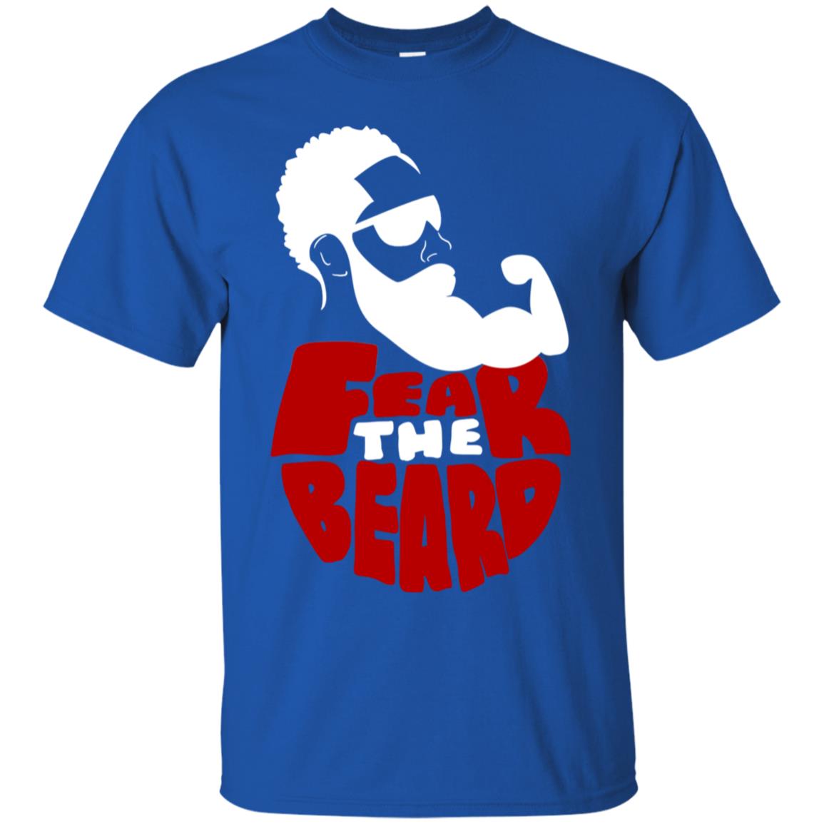 Fear The Beard No Shave November Gift Shirt For Mens Royal