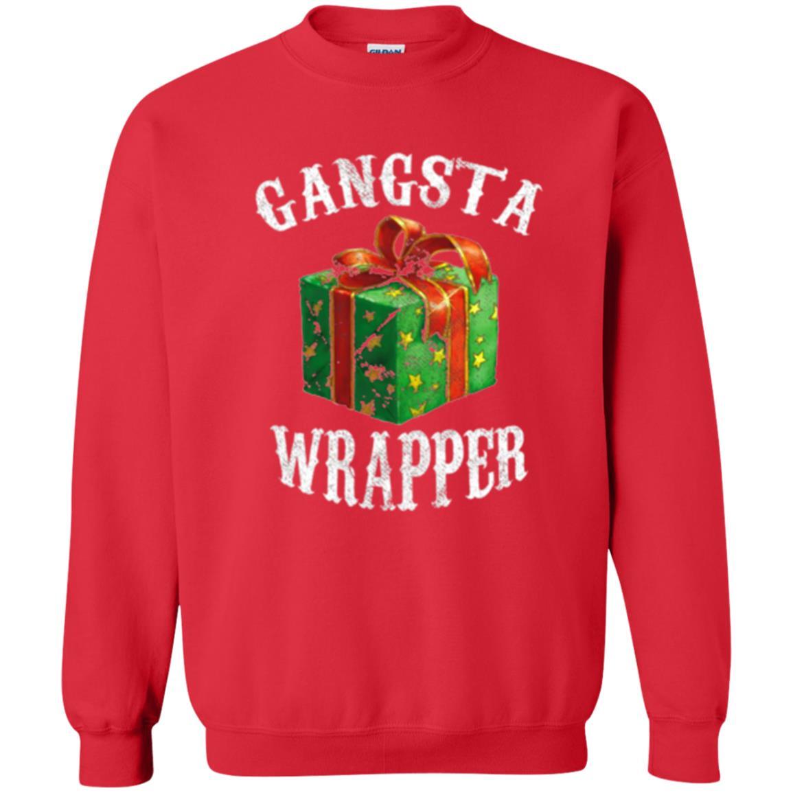 Christmas T-shirt Gangsta Wrapper Novelty Red