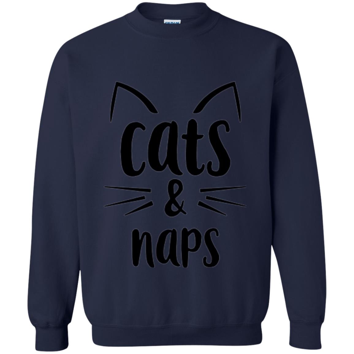 Cats And Naps Lovers T-shirt Navy