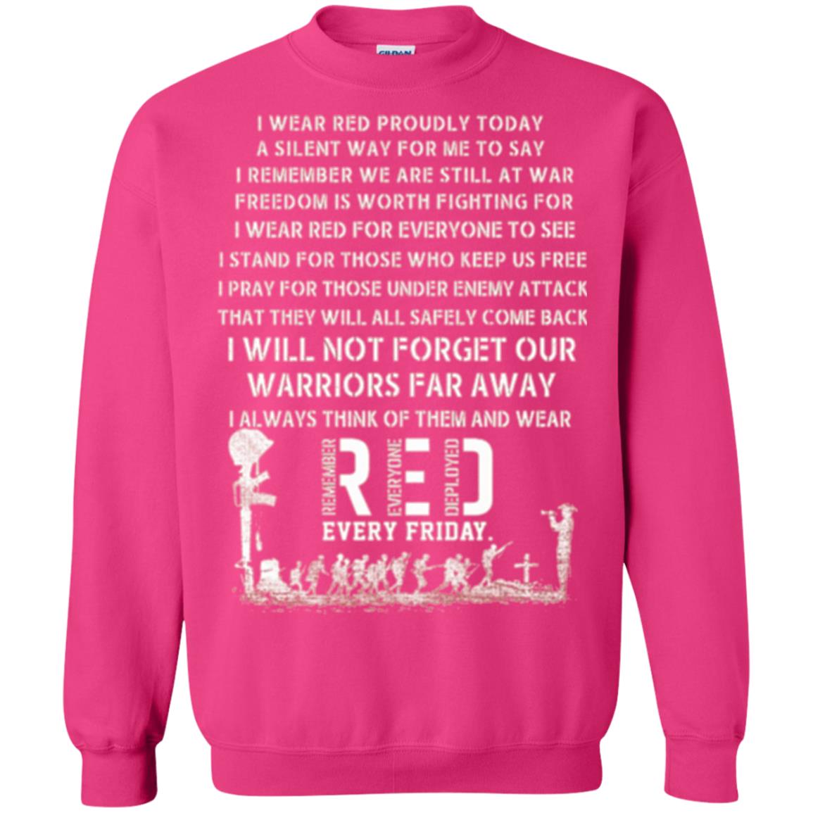 Red Friday Military T-shirt Wear Red Friday Heliconia