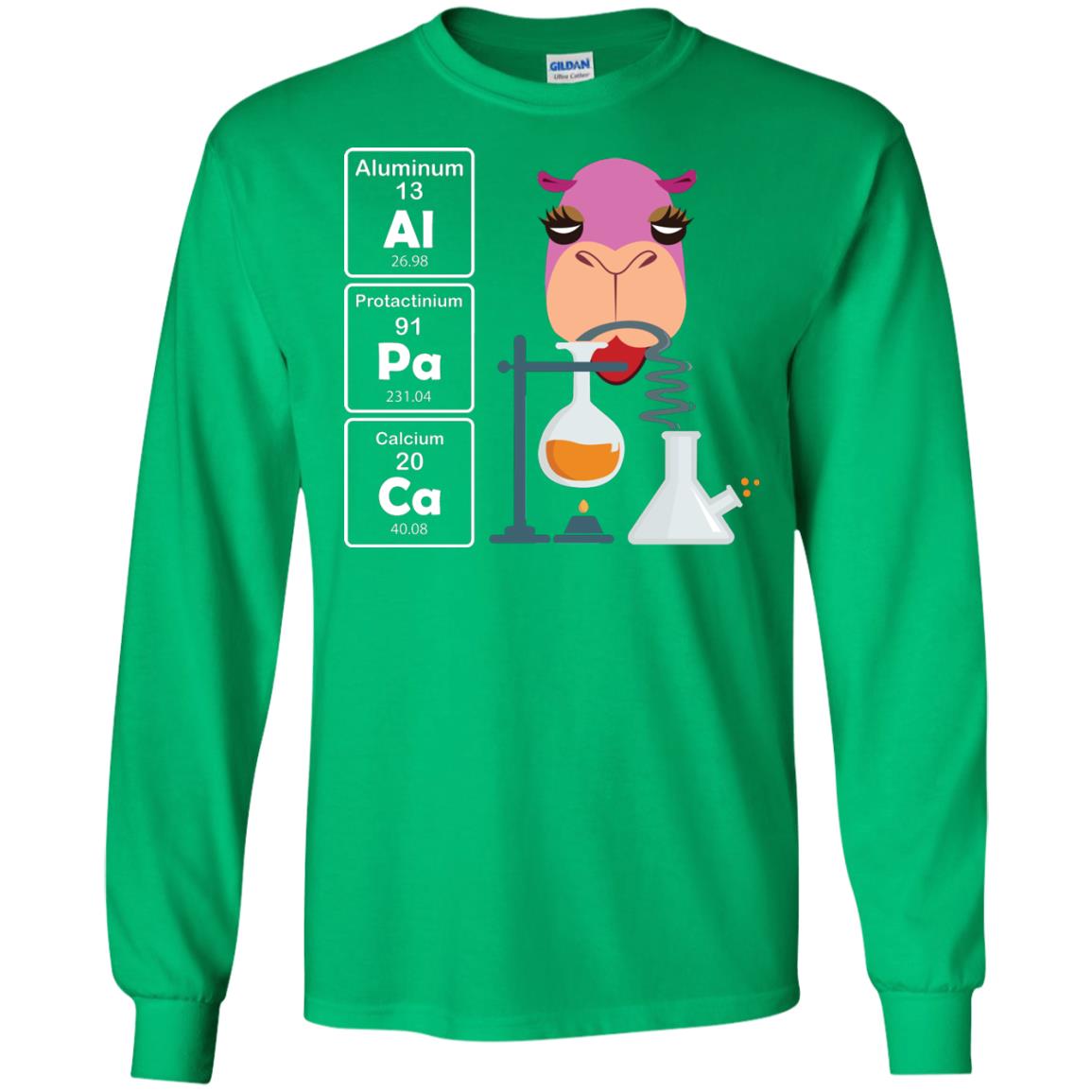 Al-pa-ca Funny Element Chemistry Alpaca Lover Shirt Irish Green
