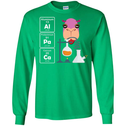 Al-pa-ca Funny Element Chemistry Alpaca Lover Shirt Irish Green