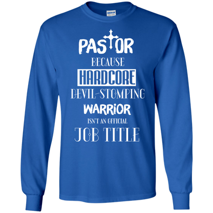 Pastor Because Hardcore Devil Stomping T-shirt Royal